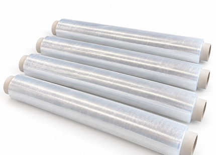 PE Huishoudfolie – Transparante Vershoudfolie – Doos met 4 Rollen – 44 cm x 200 Meter – Keukenfolie – 8 Micron