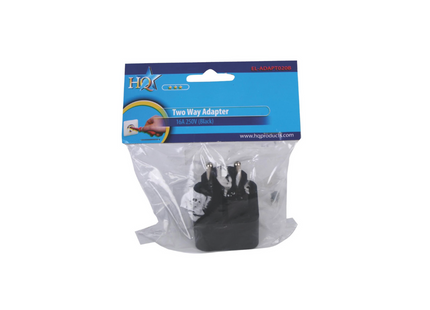 HQ - Stopcontact Splitter - Zwart - 2x Euro adapter