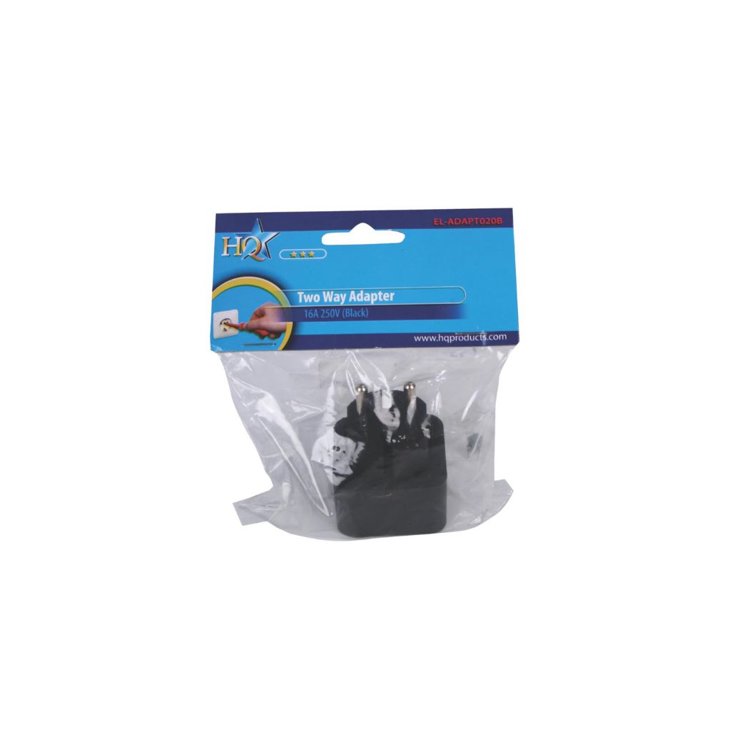 HQ - Stopcontact Splitter - Zwart - 2x Euro adapter