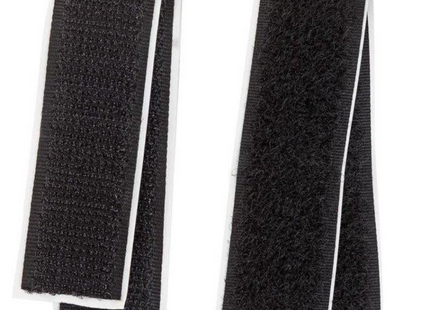 zelfklevend klittenband zwart - 20 mm x 0.5 m