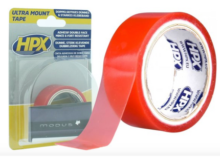 Ultra Mount bevestigingstape - transparant 19mm x 1,5m