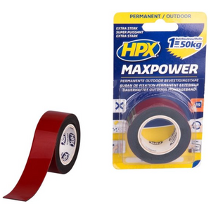 Max Power Outdoor bevestigingstape - zwart 25mm x 1,5m