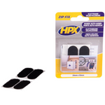 HPX Zip Fix klittenband - zwart - 2 sets pads 20 mm x 50 mm